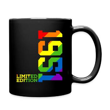 LGBTQ 1951 REGENBOGEN QUEER 75. GEBURTSTAG PRIDE - Tasse einfarbig - Schwarz - Rechts