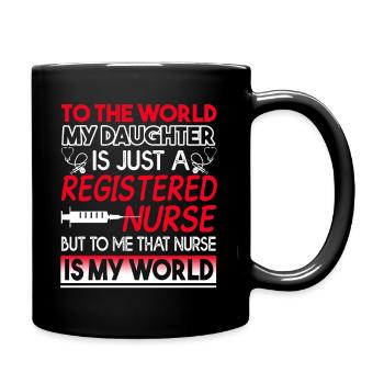 Registered Nurse Registered Nurse Is My World - Full Colour Mug - black - Right