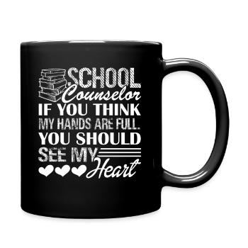 School Counselor School Counselor Full Heart - Full Colour Mug - black - Right