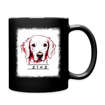 funny quote funny sayings dogs beagle love - Full Colour Mug - black - Right