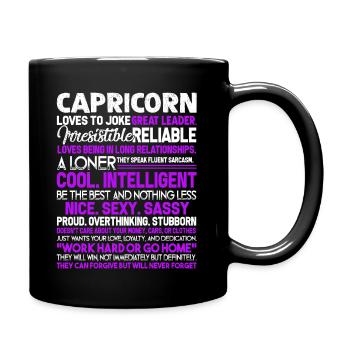 Capricorn Things About Capricorn - Full Colour Mug - black - Right