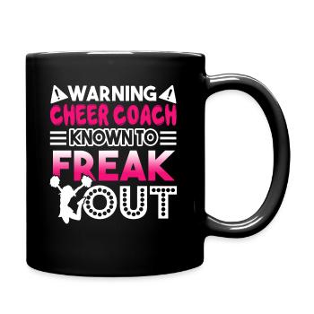Cheerleading Cheer Coach Known To Freak Out - Full Colour Mug - black - Right