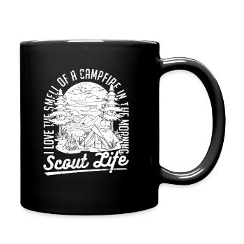 Feu de camp scout - Mug uni - noir - Droite
