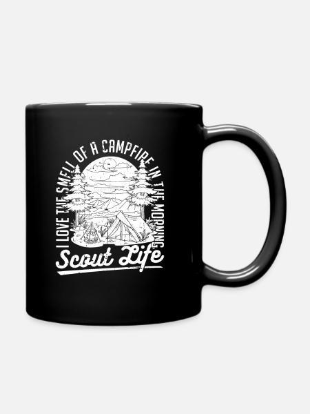 Pfadfinder Lagerfeuer - Tasse einfarbig - Schwarz