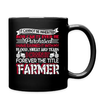 Farmer Forever The Title Farmer - Full Colour Mug - black - Right
