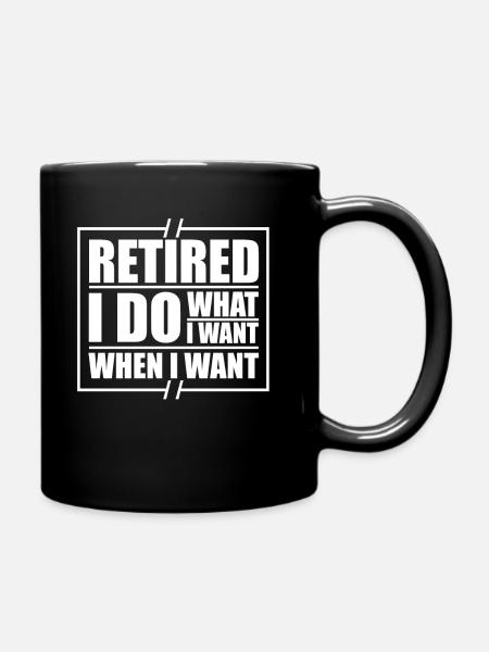 Rentner Rente - Tasse einfarbig - Schwarz
