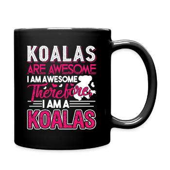 Koala Koalas Are Awesome - Full Colour Mug - black - Right