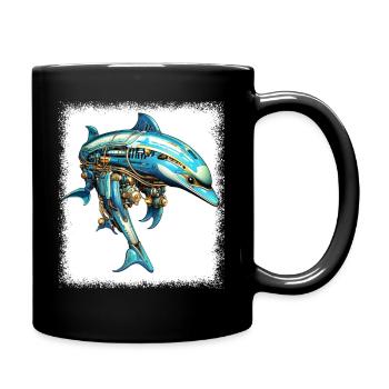 caribbean dolphin lover aquatic environment - Tasse einfarbig - Schwarz - Rechts