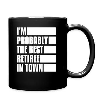Pensioner pension - Full Colour Mug - black - Right