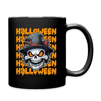 Halloween Design gruselig für die nächste Party - Tasse einfarbig - Schwarz - Rechts