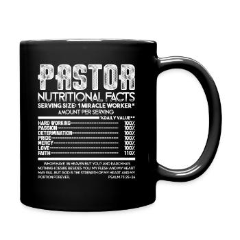 Pastor Pastor Nutritional Facts - Full Colour Mug - black - Right