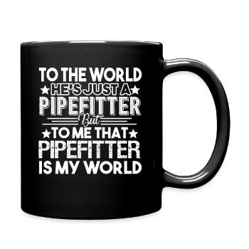 Pipefitter Pipefitter Is My World - Full Colour Mug - black - Right