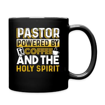 Pastor Pastor Powered By Coffee - Full Colour Mug - black - Right