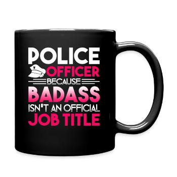 Police Officer Police Officer Job Title - Full Colour Mug - black - Right