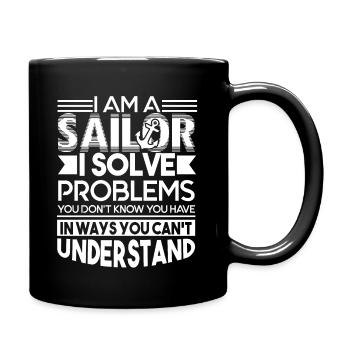 Sailor Sailor Solve Problems - Full Colour Mug - black - Right