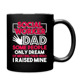 Social Worker Social Worker Dad - Full Colour Mug - black - Right