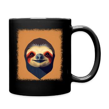 present birthday greeting running quote animal - Full Colour Mug - black - Right