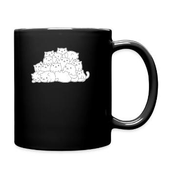 Katze - Tasse einfarbig - Schwarz - Rechts