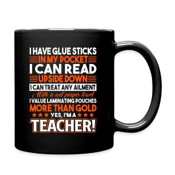 Teacher Yes I Am A Teacher - Full Colour Mug - black - Right