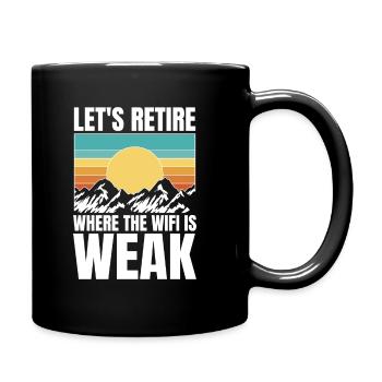 Pensioner Pension Wi-Fi - Full Colour Mug - black - Right