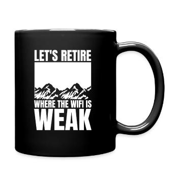 Pensioner pension - Full Colour Mug - black - Right