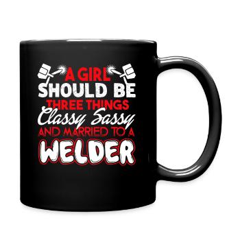 Welder Married To A Welder - Full Colour Mug - black - Right