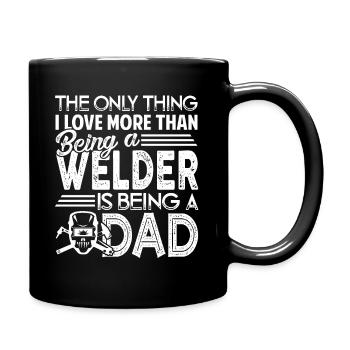 Welder Love Being A Welder Dad - Full Colour Mug - black - Right