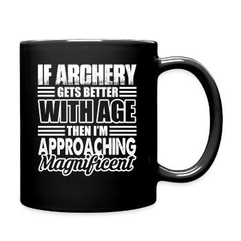 Archery Archery Gets Better With Age - Full Colour Mug - black - Right
