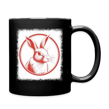 Easter For Girls Funny Quote Bunny Tooth Green - Full Colour Mug - black - Right