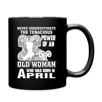 Aries Never Underestimate An Aries Woman - Full Colour Mug - black - Right