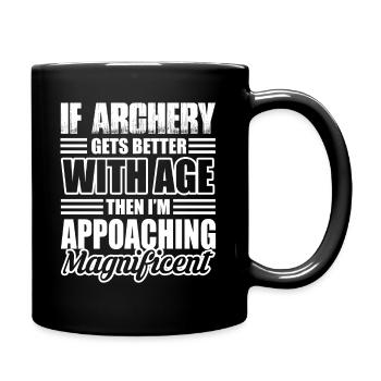 Archery Archery Gets Better With Age - Full Colour Mug - black - Right