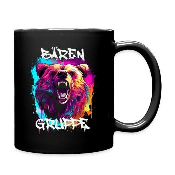 Graffiti Bärengruppe Kindergarten Gruppentier - Tasse einfarbig - Schwarz - Rechts
