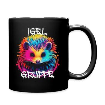 Graffiti Igelgruppe Kindergarten Gruppentier - Tasse einfarbig - Schwarz - Rechts