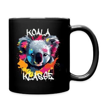 Graffiti Koalaklasse Grundschule Klassentier - Tasse einfarbig - Schwarz - Rechts