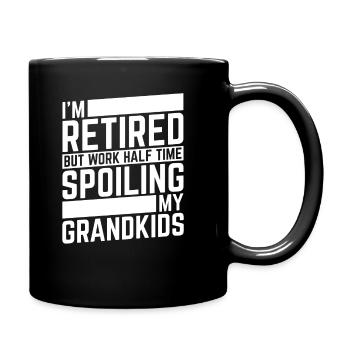 Pensioner pension - Full Colour Mug - black - Right