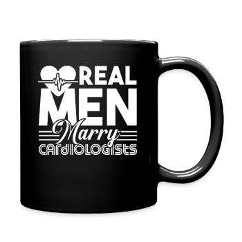 Cardiologist Real Men Marry Cardiologists - Full Colour Mug - black - Right