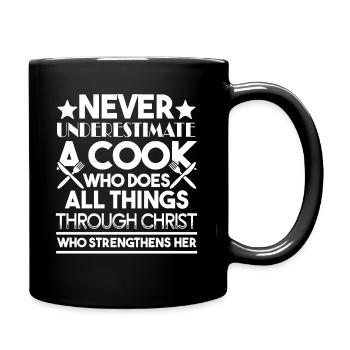 Chef Never Underestimate A Cook - Full Colour Mug - black - Right