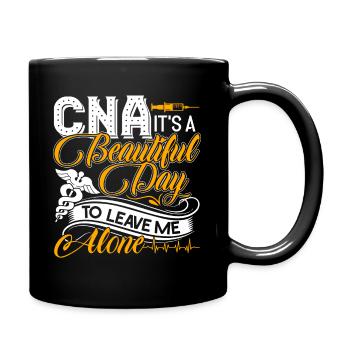 CNA Leave CNA Alone It's A Beautiful Day - Full Colour Mug - black - Right