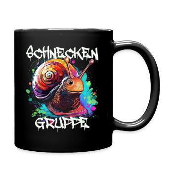Graffiti Schneckengruppe Kindergarten Gruppentier - Tasse einfarbig - Schwarz - Rechts