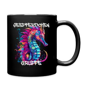 Seepferdchengruppe Kindergarten Gruppentier - Tasse einfarbig - Schwarz - Rechts