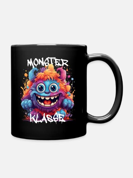 Graffiti Monsterklasse Grundschule Klassentier 02 - Tasse einfarbig - Schwarz