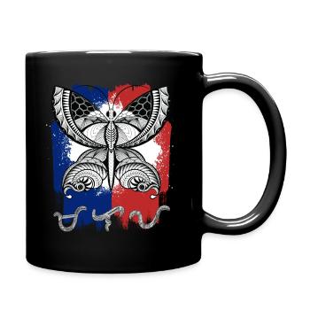 Tribal Art Butterfly/Baybayin word Malaya (Freely) - Tasse einfarbig - Schwarz - Rechts