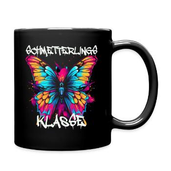 Schmetterlingsklasse Grundschule Klassentier - Tasse einfarbig - Schwarz - Rechts