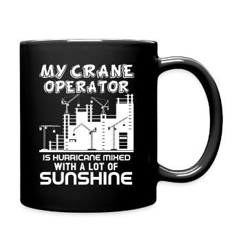 Crane Operator My Crane Operator Is Hurricane - Full Colour Mug - black - Right