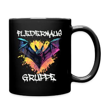 Graffiti Fledermausgruppe Kindergarten Gruppentier - Tasse einfarbig - Schwarz - Rechts