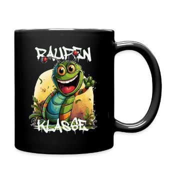 Graffiti Raupenklasse Grundschule Klassentier - Tasse einfarbig - Schwarz - Rechts