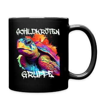 Schildkrötengruppe Kindergarten Gruppentier - Tasse einfarbig - Schwarz - Rechts