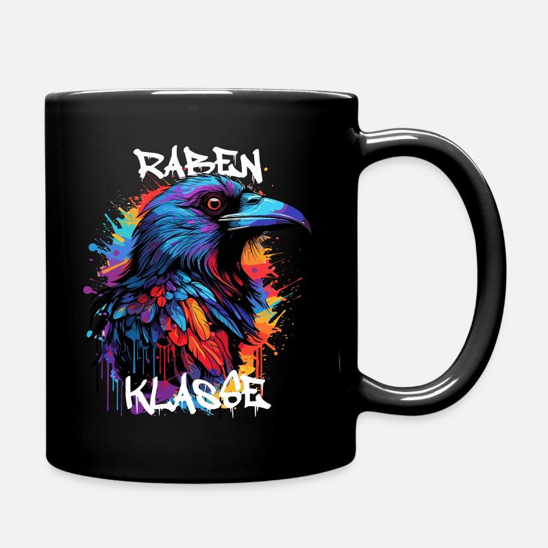 Graffiti Rabenklasse Grundschule Klassentier Rabe - Tasse einfarbig - Schwarz