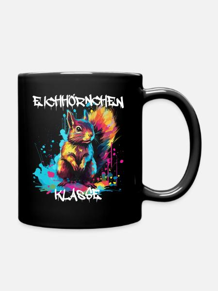 Eichhörnchenklasse Grundschule Klassentier - Tasse einfarbig - Schwarz