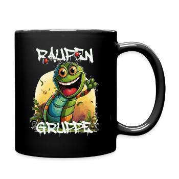 Graffiti Raupengruppe Kindergarten Gruppentier - Tasse einfarbig - Schwarz - Rechts